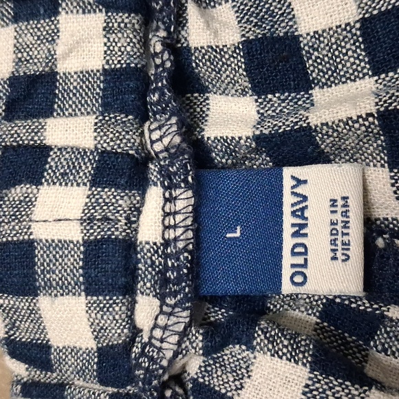 Womens Nwt Old Navy‎ Linen Blend Gingham Wrap Tie Front Skort Shorts - Picture 4 of 8